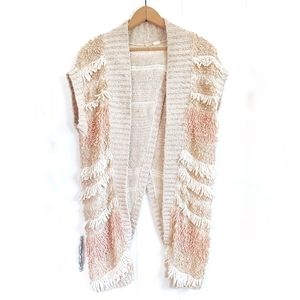 Anthro Moth Quinta Fringe Shag Vest